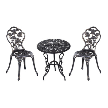 3-delige tuinset met tafel en 2 stoelen | Kleur: zoals afgebeeld | Afmetingen: 37x38x82 cm