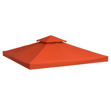 Vervangend dak voor metalen tuinpaviljoen - polyester | Kleur: Terra