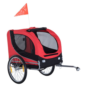 Hondenfietskar | Kleur: Rood, Zwart | Afmetingen: 28.74x51.18x35.43 cm