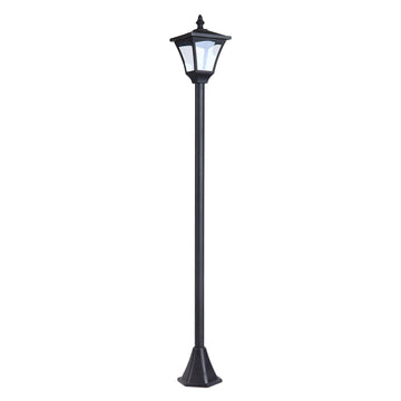 Solar tuinlantaarn - LED-lantaarn | Kleur: Zwart | Afmetingen: 15x15x120 cm