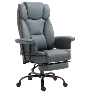Executive bureaustoel met voetensteun | Kleur: Grijs | Afmetingen: 31.5x26.77x49.6 cm