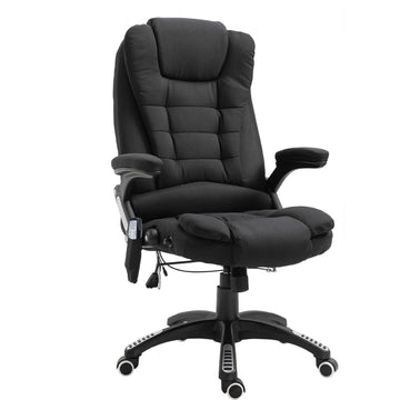 Bureaustoel met massage en verwarming | Kleur: Zwart | Afmetingen: 26.38x26.38x49.6 cm