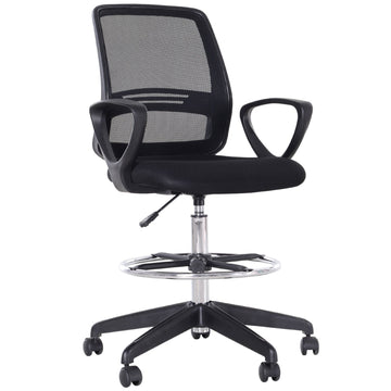Directiestoel van mesh - Bureaustoel | Kleur: Zwart | Afmetingen: 59.5x60x102.5-126 cm