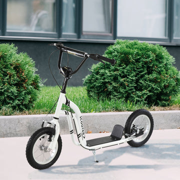 Kinderstep - Stalen scooter | Kleur: Wit | Afmetingen: 22.83x47.24x3.4 cm