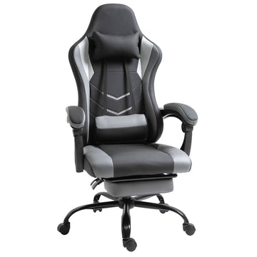 Gamingstoel met voetsteun - Zwart | Kleur: Zwart | Afmetingen: 24.4x20.47x50.39 cm