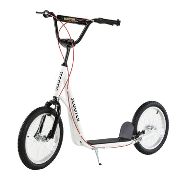 Kinderstep van staal - City Scooter | Kleur: Wit | Afmetingen: 22.83x54.72x35.43 cm