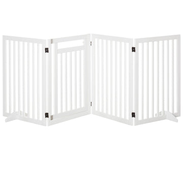 Opvouwbaar veiligheidshek voor huisdieren | Kleur: Wit | Afmetingen: 94.48x0.7x31.88 cm