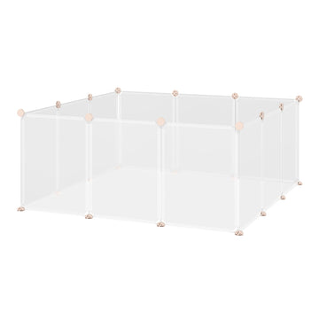 DIY metalen dierenren voor kleine dieren | Kleur: Wit | Afmetingen: 41.33x41.33x17.71 cm