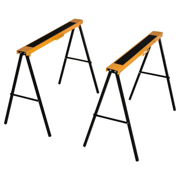 Opvouwbare zaagbok - Stalen werkbok | Kleur: Oranje, Zwart | Afmetingen: 39.17x19.68x30.7 cm