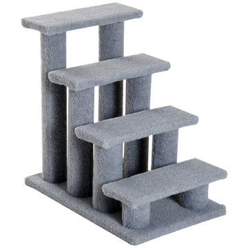 Huisdiertrap - 4 niveaus voor huisdieren | Kleur: Grijs | Afmetingen: 43x63,5x60 cm
