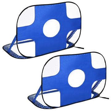 2-in-1 opvouwbaar voetbaldoel | Kleur: Blauw | Afmetingen: 48.42x31.49x31.49 cm