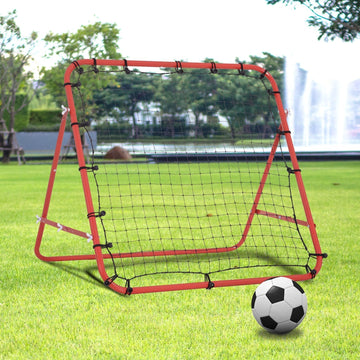 Voetbalrebounder | Kleur: Rood, Zwart | Afmetingen: 37.79x31.49x37.79 cm