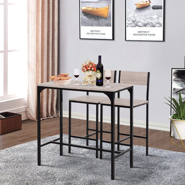 Barkruk van MDF en metaal | Kleur: Naturel, zwart | Afmetingen: 35.04x17.72x34.25 cm