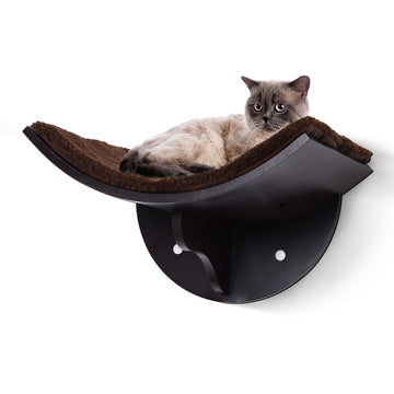 Kattenlounger voor aan de muur - Kattenplank | Kleur: Bruin | Afmetingen: 16.14x11.02x8.26 cm