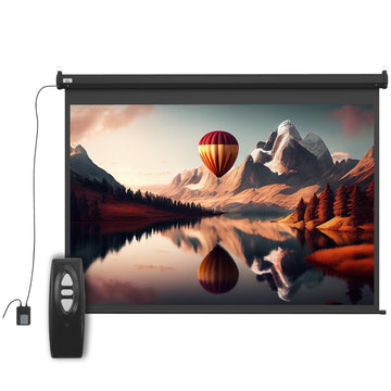 84 inch elektrisch projectiescherm 4:3, 171x130 cm | Kleur: Zwart