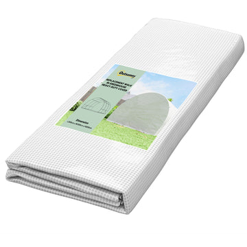 Kasfolie 3 x 3 m met deur en 6 ramen | Kleur: Wit | Afmetingen: 300x300x200 cm
