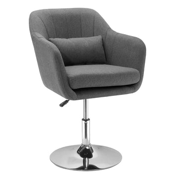 Draaibare kantoorstoel met armleuningen | Kleur: Donkergrijs | Afmetingen: 60x60x79-91 cm