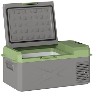 16,3 L compressor koelbox | Auto en thuis | Kleur: Grijs/groen | Afmetingen: 32x60,2x27 cm