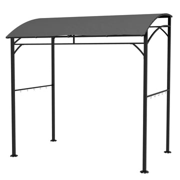 Grillpaviljoen voor barbecue | Kleur: Grijs, Zwart | Afmetingen: 150x215x220 cm