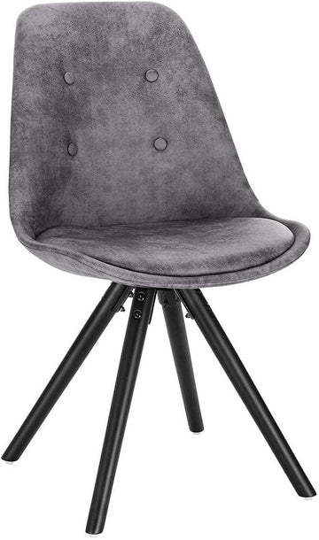 Eetkamerstoel met stoffen bekleding en houten onderstel | 43x39x83 cm