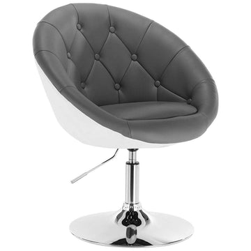 Loungefauteuil met armleuningen van kunstleer | 46x44x81-93 cm
