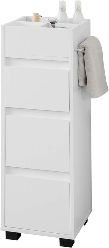 White Badkamer - Kast Badkamer - Opbergkast met 3 lades