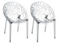 2-delige Set Stapelstoelen - Designstoelen - Weerbestendig Kunststof Kleur transparant