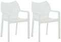 2-delige Set Stoelen - Tuin- en Feeststoelen - UV-bestendig en Waterafstotend Kleur wit