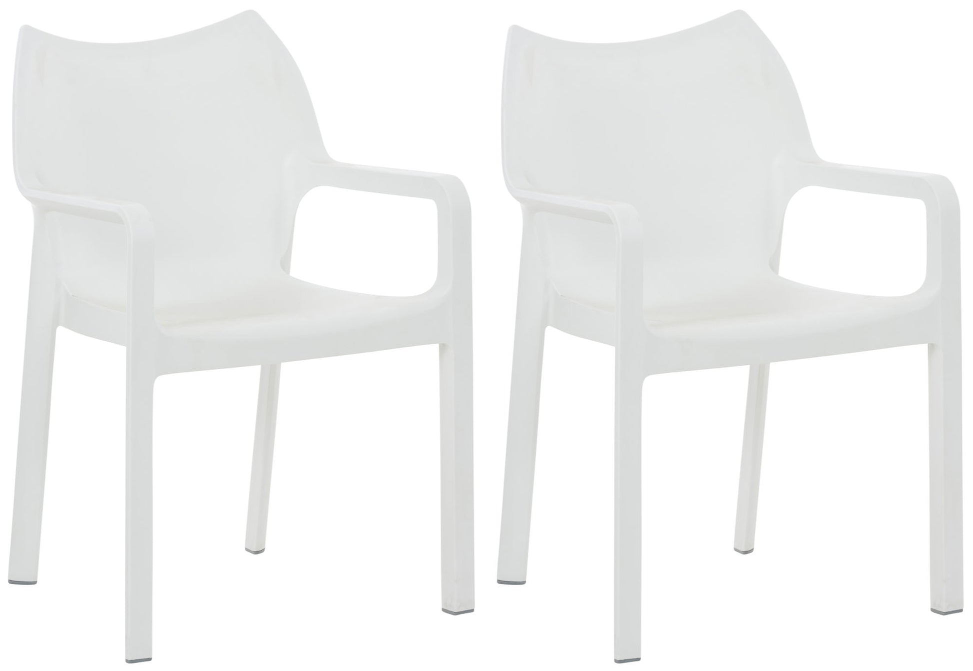 2-delige Set Stoelen - Tuin- en Feeststoelen - UV-bestendig en Waterafstotend Kleur wit
