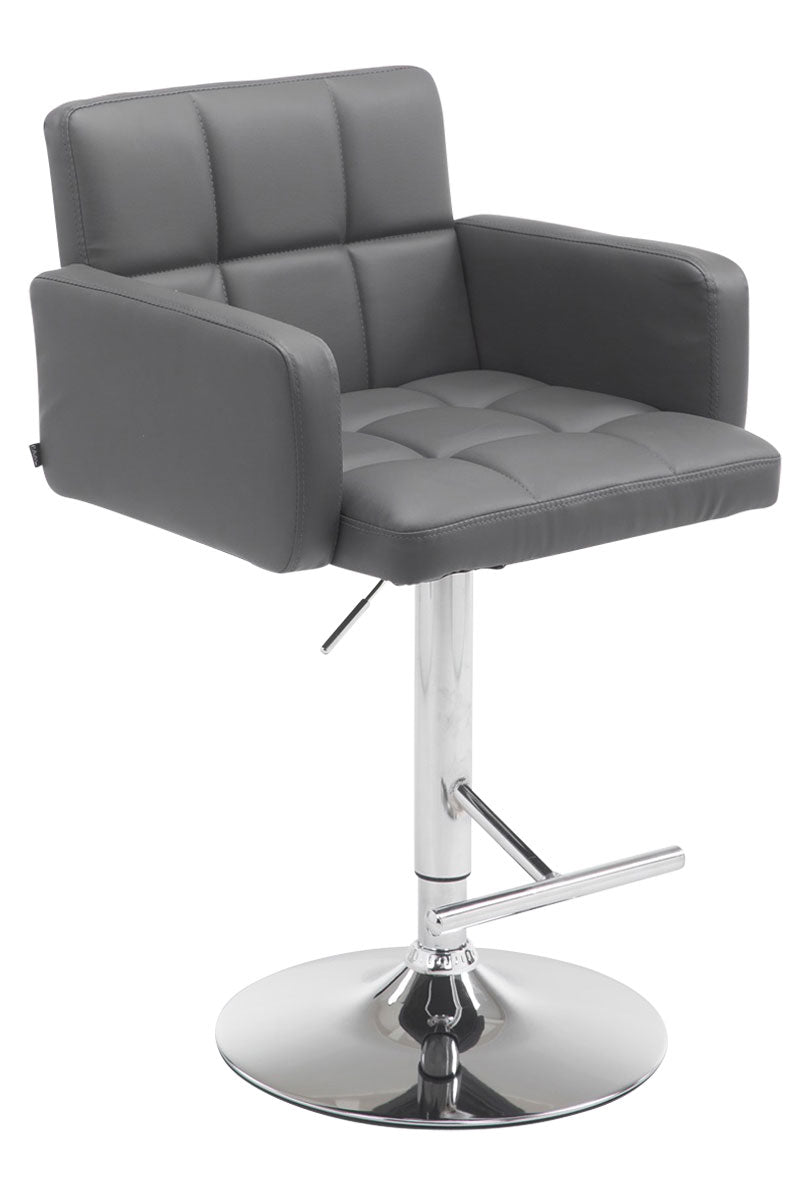 Design Barstoel - Kruk - Comfortabele Zit voor Dagelijks Gebruik met Kunstleren Bekleding Kleur bruin Onderstel Kleur chroom