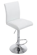 Barkruk Kunstleer - Kruk - Hoogteverstelbaar - Comfort en Stijl Kleur wit