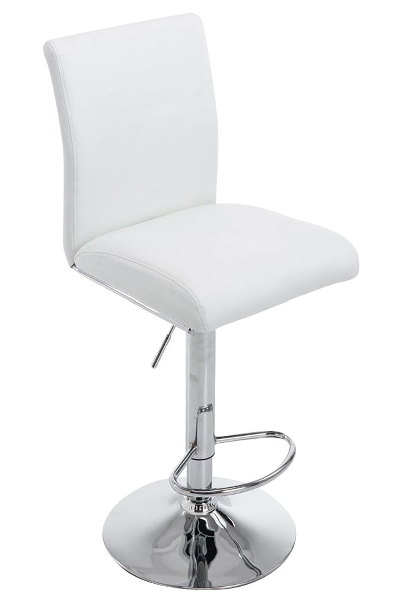 Barkruk Kunstleer - Kruk - Hoogteverstelbaar - Comfort en Stijl Kleur wit