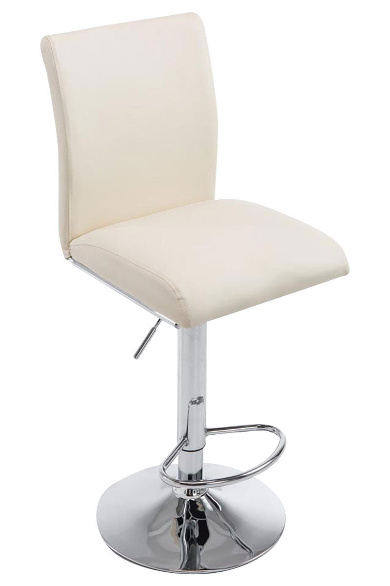 Barkruk Kunstleer - Kruk - Hoogteverstelbaar - Comfort en Stijl Kleur crème