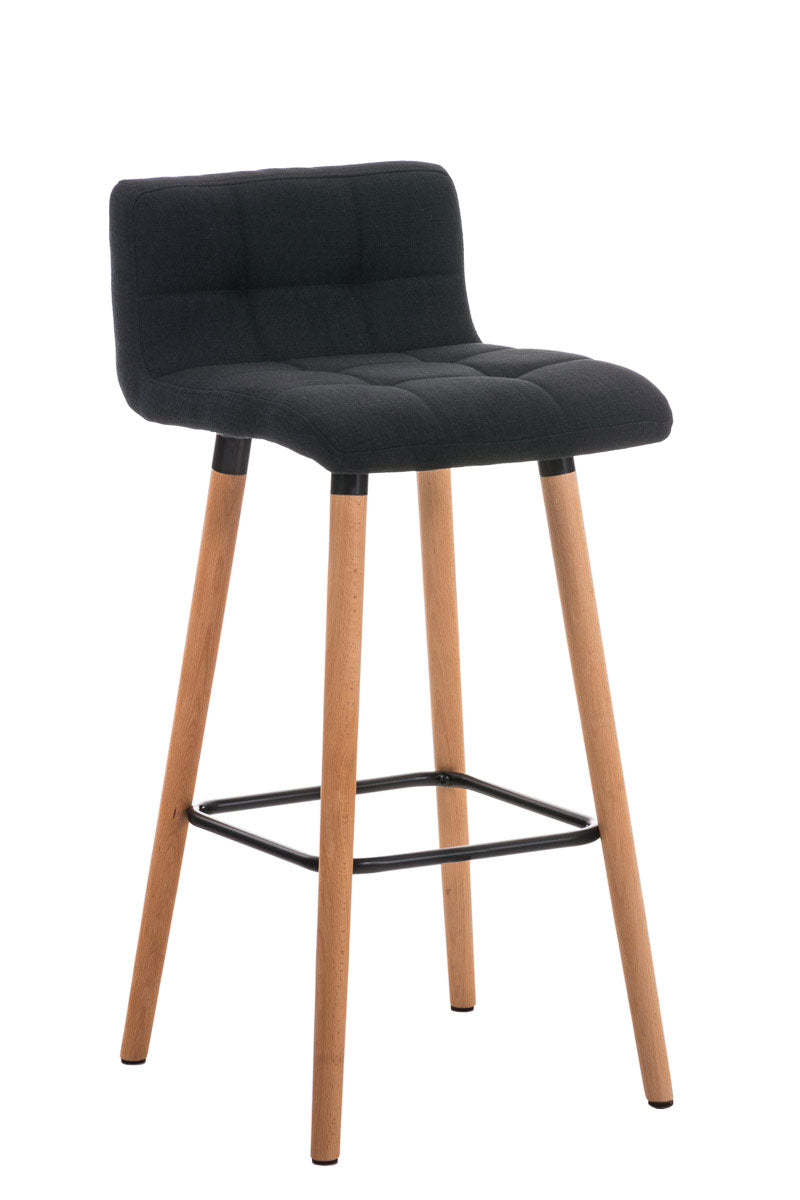 Barkruk Stof - Kruk - Uitstekend Zitcomfort - Beukenhout Frame, Stijlvol & Duurzaam Design Kleur zwart