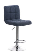 Comfortabele Barkruk - Verstelbare Zitkruk - 360° Draaibaar voor Optimaal Comfort Kleur blauw