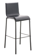 Elegante Barkruk, Hoge Zitkruk - Comfort, Duurzaam Imitatieleer, Stevig Metaal Frame Kleur zwart