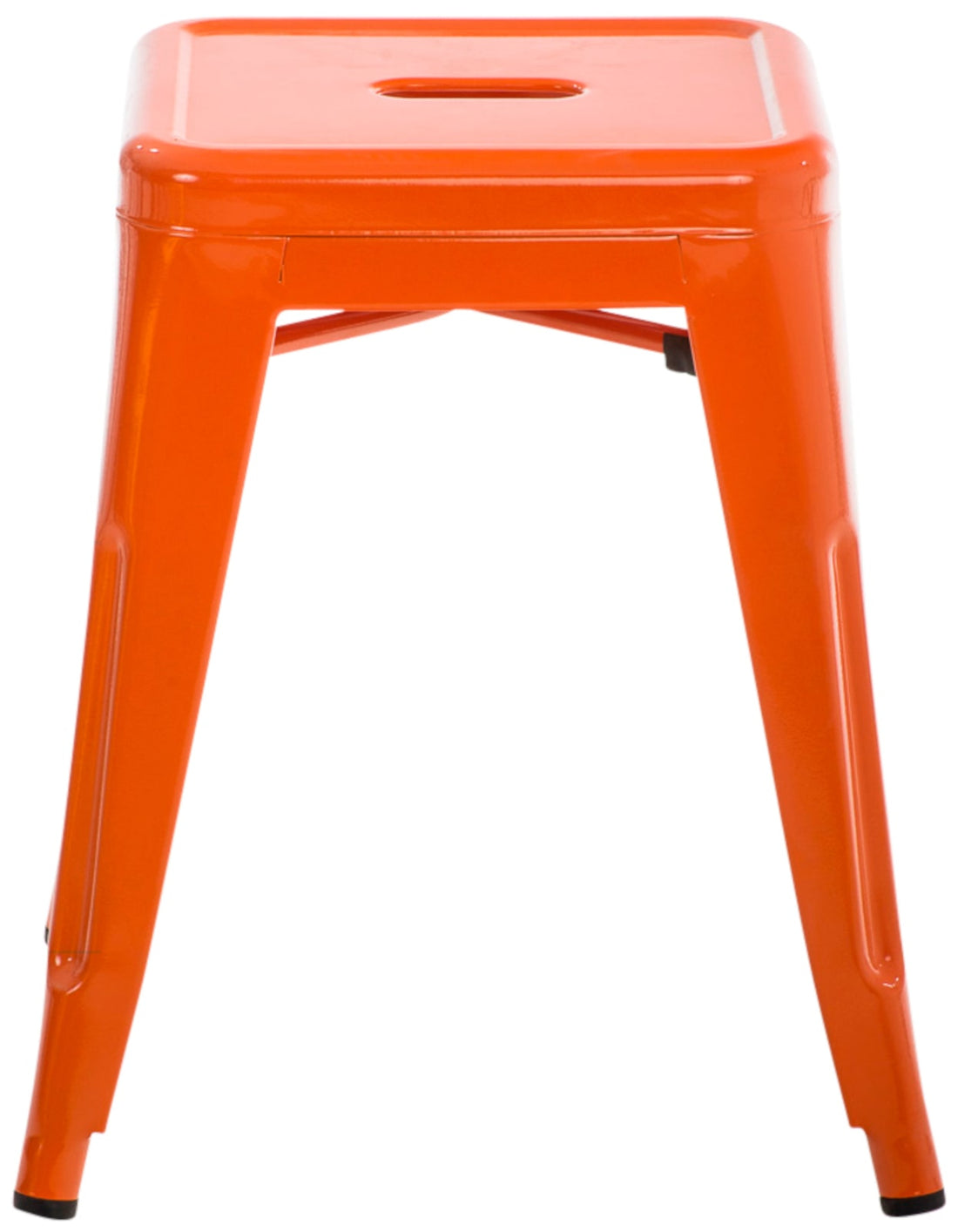 Set van 4 Industriële Krukken - Stapelbare Stoelen - Buitengewone Stabiliteit Kleur oranje