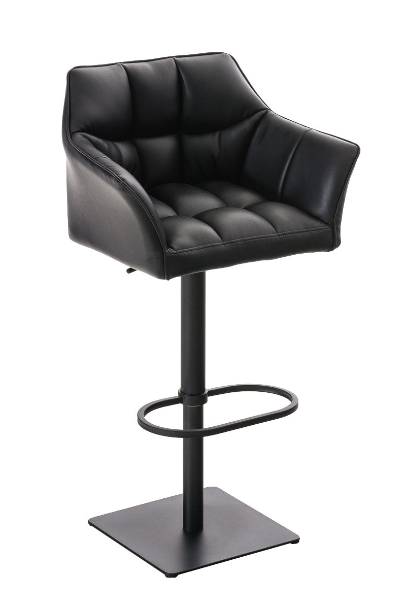 Moderne Barkruk - Elegante Stoel - 360° Draaibaar & Verstelbaar Kleur zwart Onderstel Kleur zwart