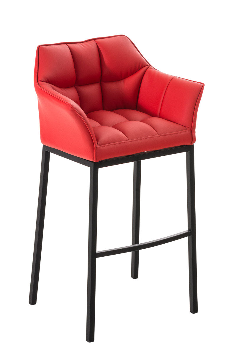 Modieuze Barkruk - Comfortabele Stoel - Hoog zitcomfort Kleur rood