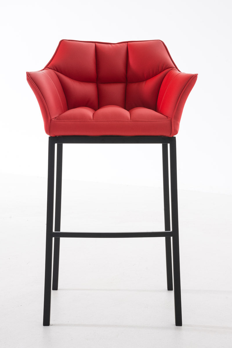 Modieuze Barkruk - Comfortabele Stoel - Hoog zitcomfort Kleur rood