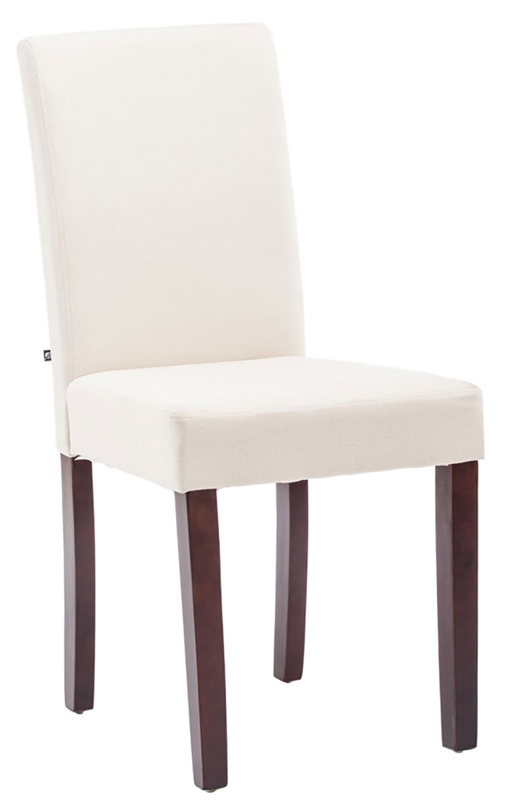 Eetkamerstoel - Eethoekstoel - Comfortabele Stoffen Bekleding, Modern Design Kleur crème Onderstel Kleur cappuccino
