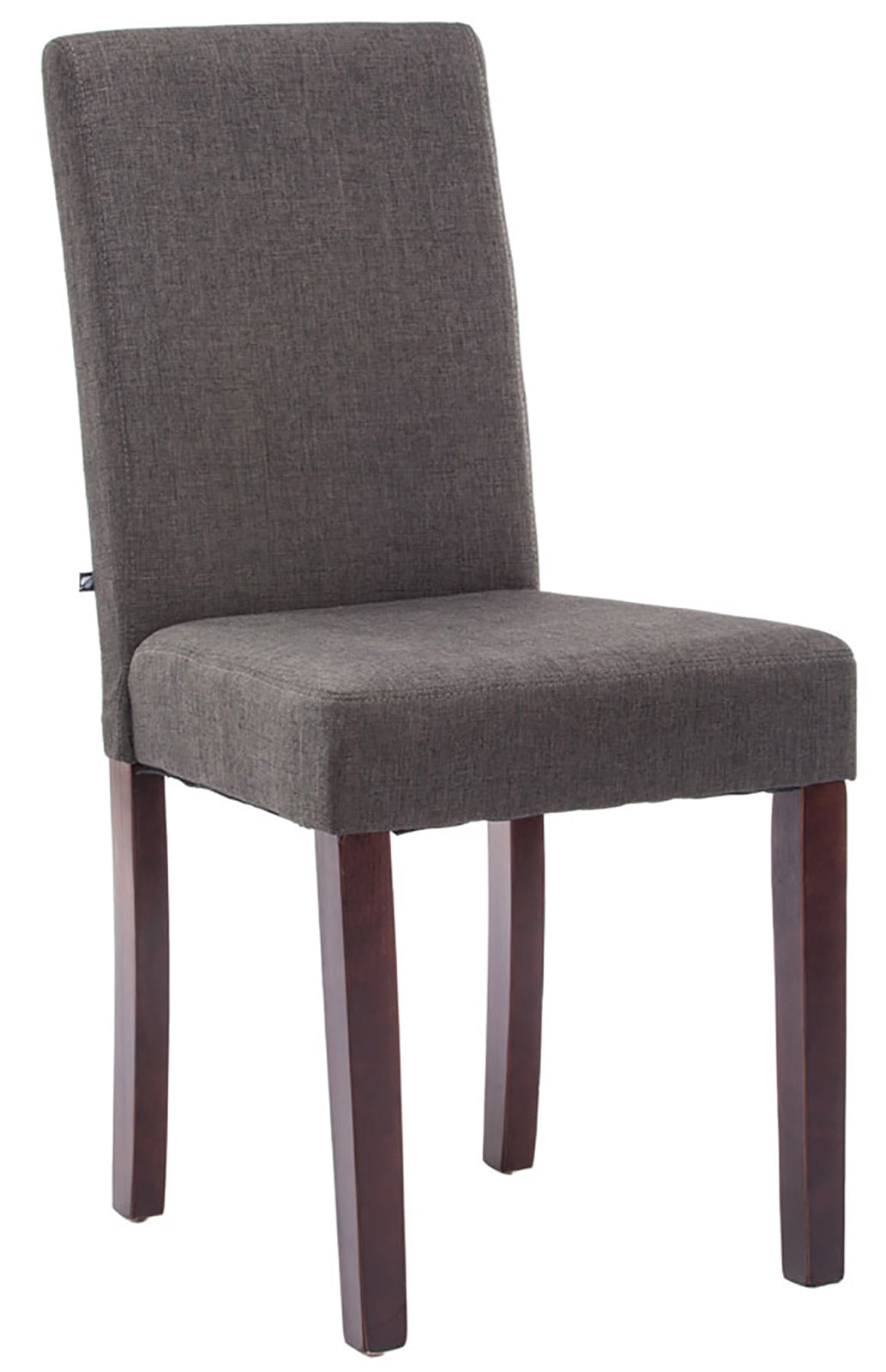 Eetkamerstoel - Eethoekstoel - Comfortabele Stoffen Bekleding, Modern Design Kleur donkergrijs Onderstel Kleur cappuccino