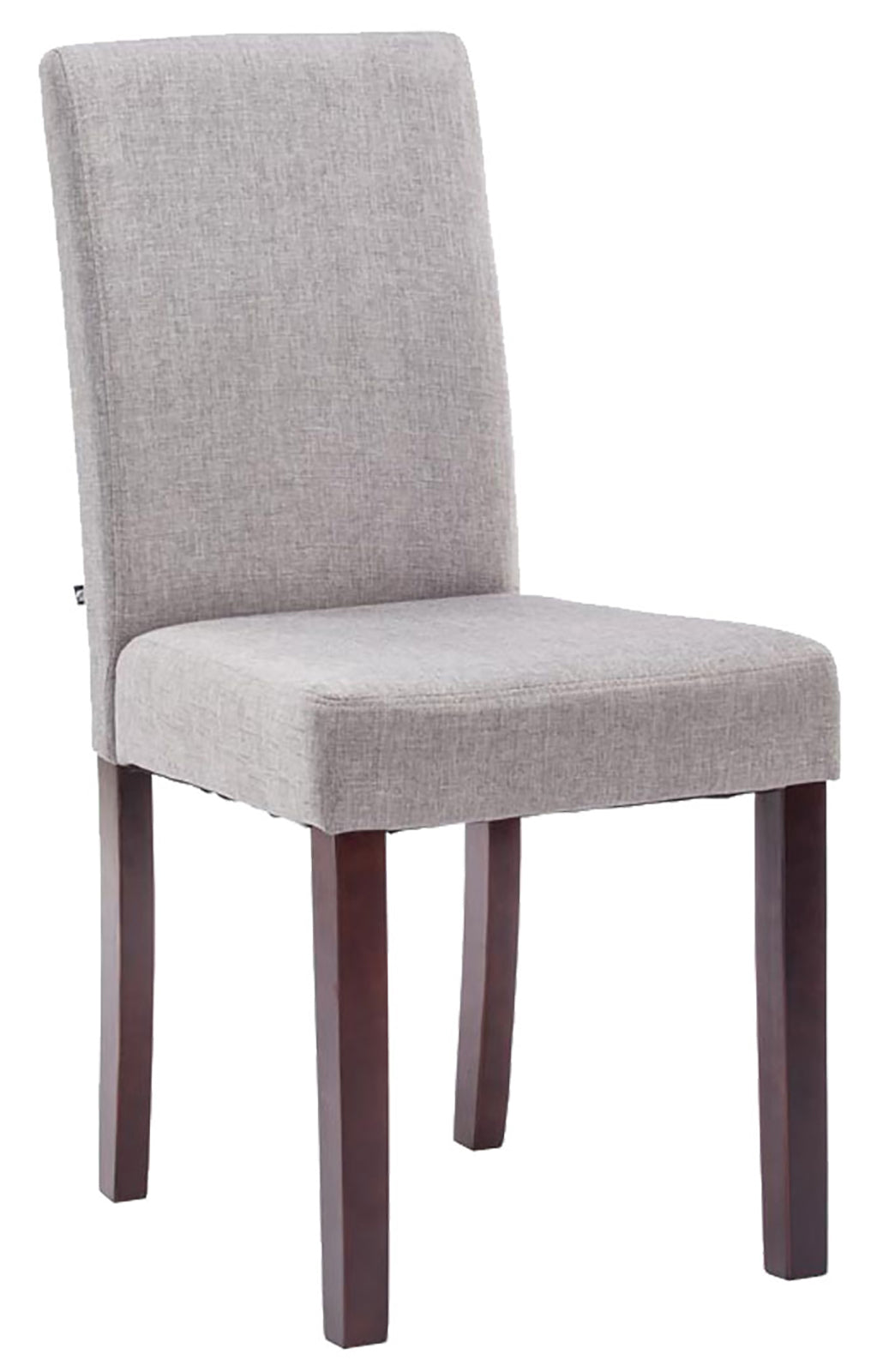 Eetkamerstoel - Eethoekstoel - Comfortabele Stoffen Bekleding, Modern Design Kleur lichtgrijs Onderstel Kleur cappuccino