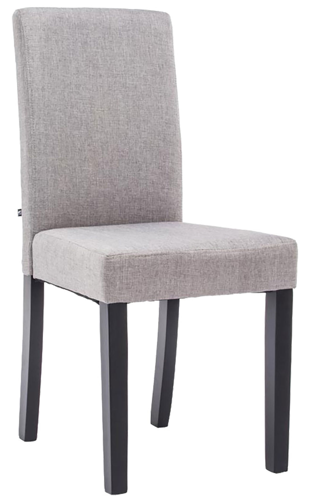 Eetkamerstoel - Eethoekstoel - Comfortabele Stoffen Bekleding, Modern Design Kleur lichtgrijs Onderstel Kleur zwart