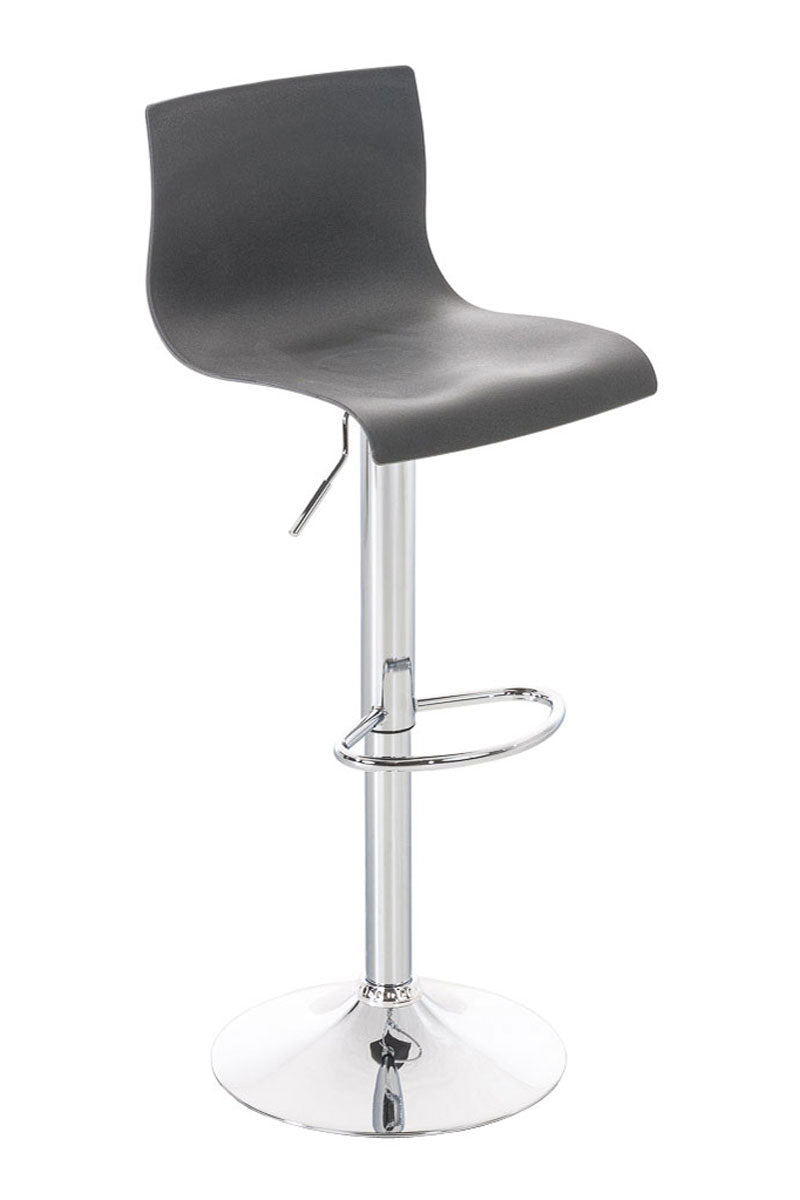 Barkruk Modern - Designkruk - Traploos Verstelbaar & Comfortabel Kleur grijs Materiaal onderstel Metaal in chroomlook