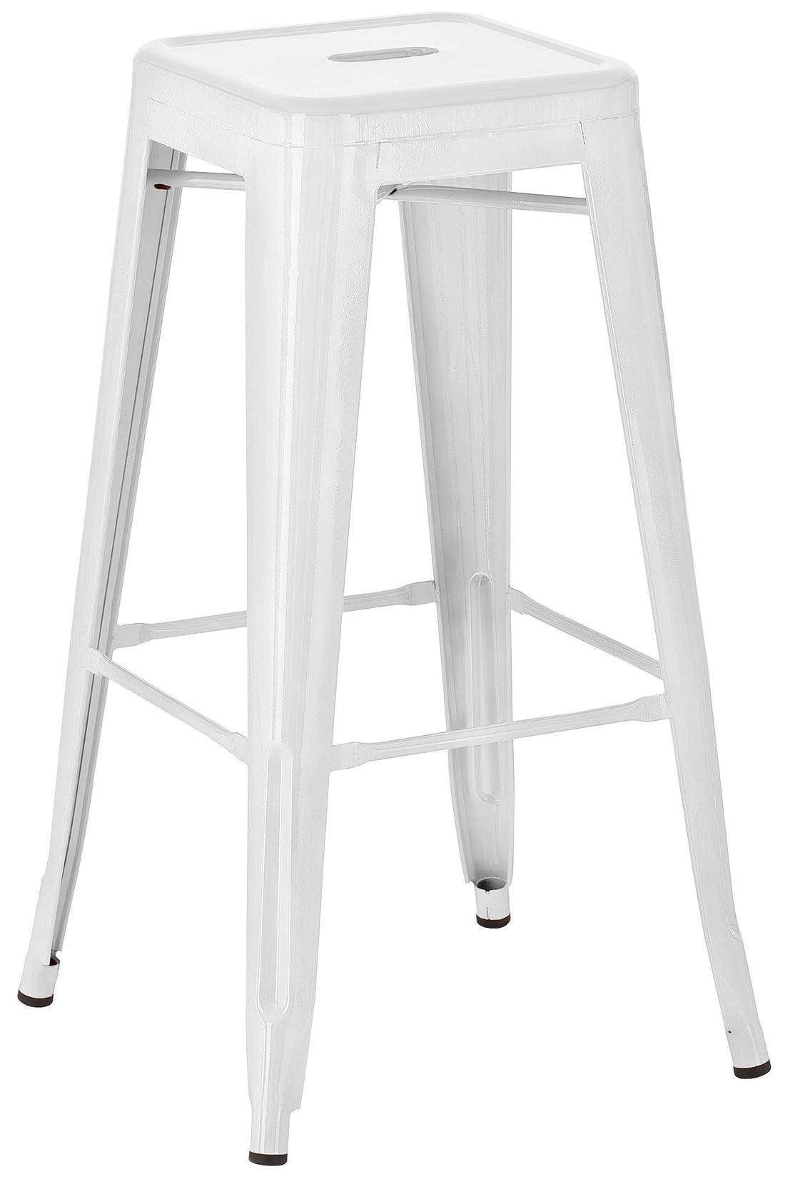 Barstoel, Kruk - Stapelbaar Design, Ruimtebesparend - Moderne uitstraling Kleur wit