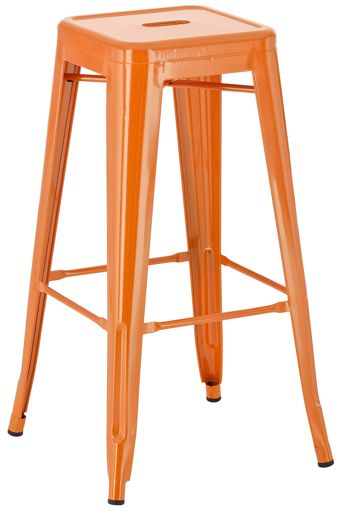 Metalen Barkruk - Klassieke Kruk - Robuust en Stapelbaar Design Kleur oranje