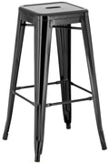 Barstoel, Kruk - Stapelbaar Design, Ruimtebesparend - Moderne uitstraling Kleur zwart
