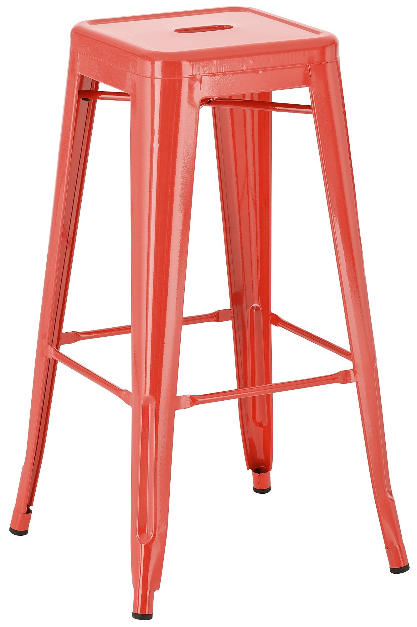 Barstoel, Kruk - Stapelbaar Design, Ruimtebesparend - Moderne uitstraling Kleur rood