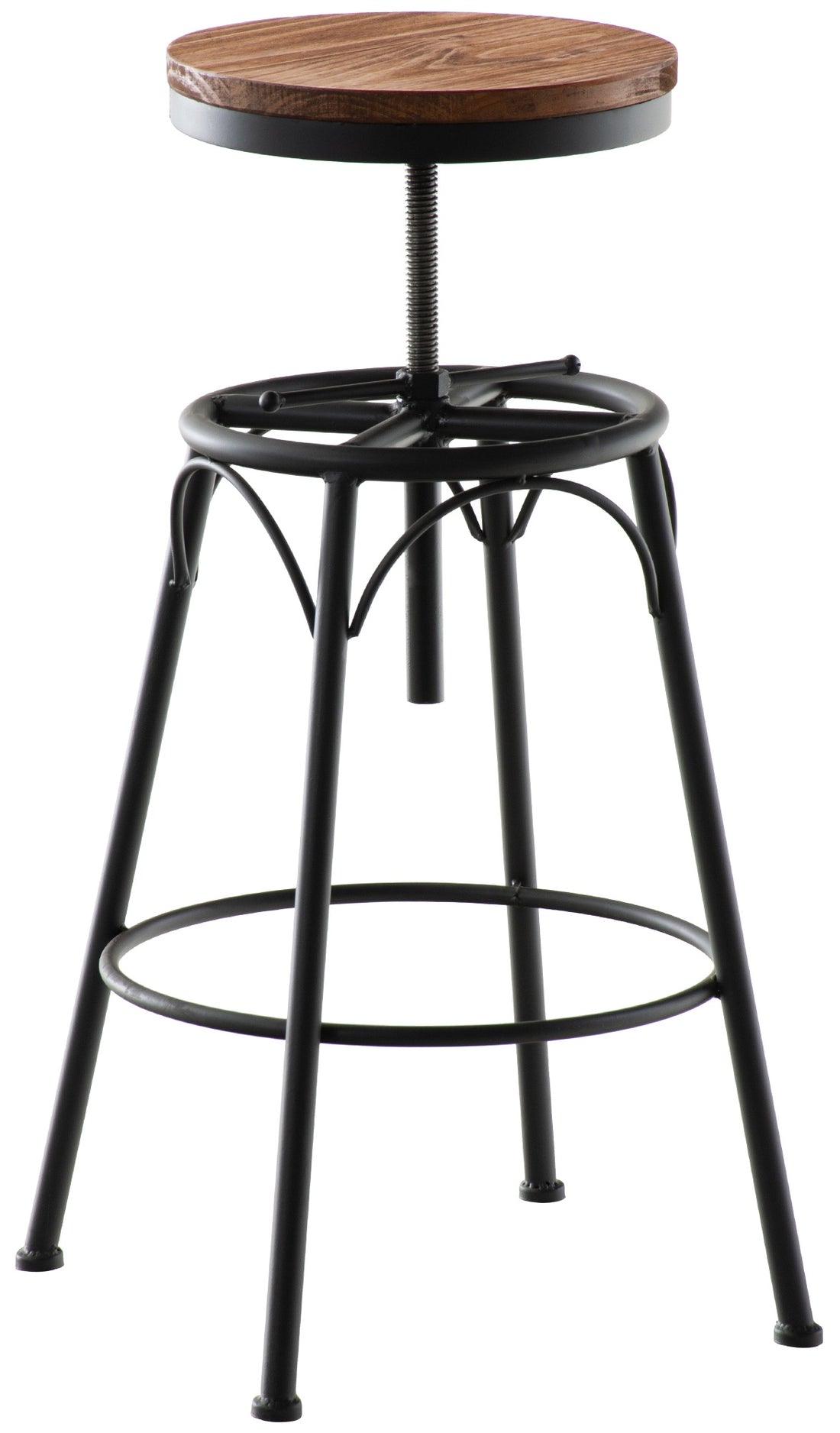 Barkruk Industrieel Design - Bistrostoel - Verstelbare Hoogte 70-90 cm Kleur zwart